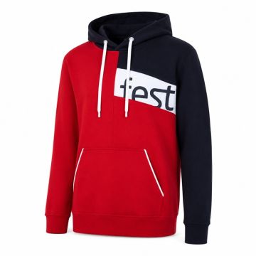Sudadera con capucha rojo / azul